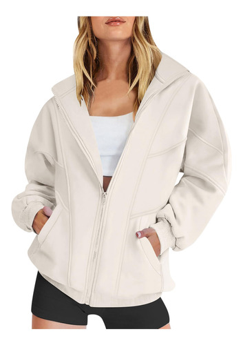 Blusas Femininas W, Jaqueta Com Zíper, Moletons Grandes De L