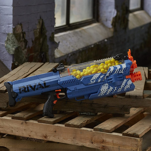Nerf Rival Nemesis Mxvii-10k, Azul (blue) Con 100 Municiones