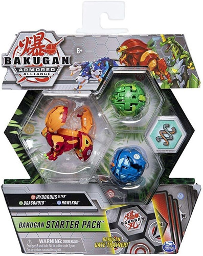 Bakugan Starter Pack 3 Unidades, Hydorous Ultra, Armored Al.