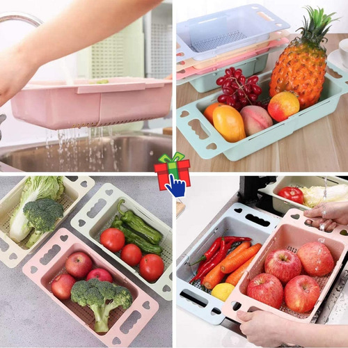 Imagen 3 de 8 de Set X 2 Seca Escurridor Colador Expandible Extensible Xl