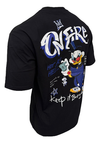 Playera Hombre Oversize Mc Pato Dolares Peluche Palm Angels