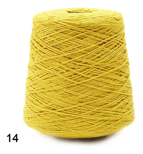 Barbante Fial Colorido N.06 700g 717mts Crochê Cor 14- Amarelo Ouro