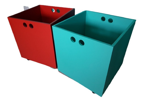 Cubo Mdf Infantil Guarda Juguetes Deco 30 X 30 