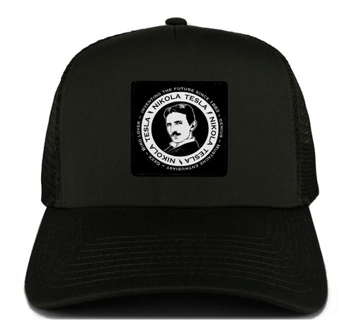 Nikola Tesla Gorra Trucker Con Parche Full Color Gabardina 