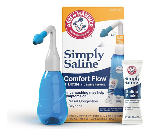 Simply Saline Comfort Flow Botle + 10 Saline Packets Arm&ham