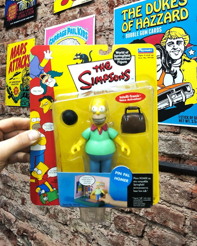Playmates Toys The Simpsons Wos Pin Pal Homer Original