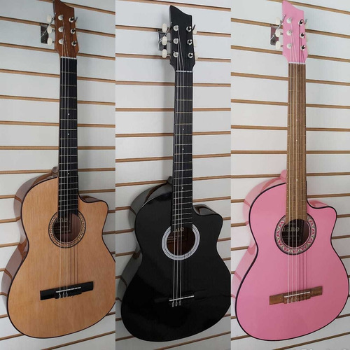 Guitarra Acústica Clásica+ Forro+ Método Pick+envío Gratis