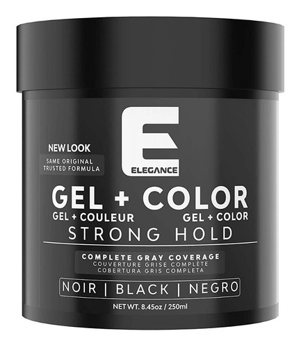 Elegance Black Gel 100ml Cubre Cana Cabello Delinea Barba