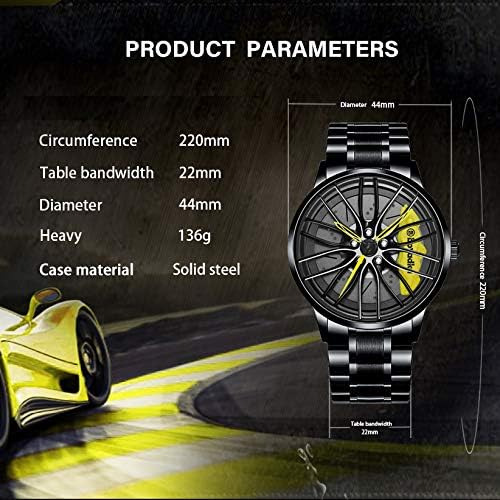 Icyber ??reloj Con Rueda De Coche, Reloj Con Llanta De Acero