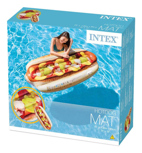 Colchón Inflable Para Piscina Hotdog Intex