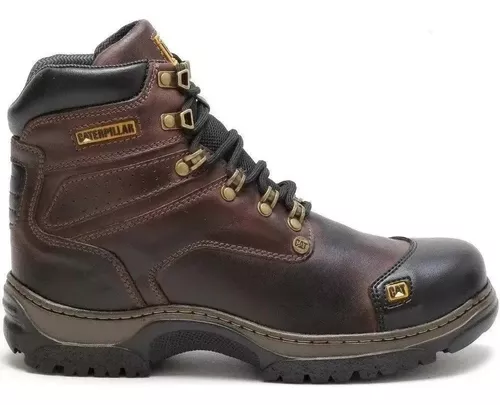 Coturno Bota Caterpillar California Couro Palmilha Gel Promoção