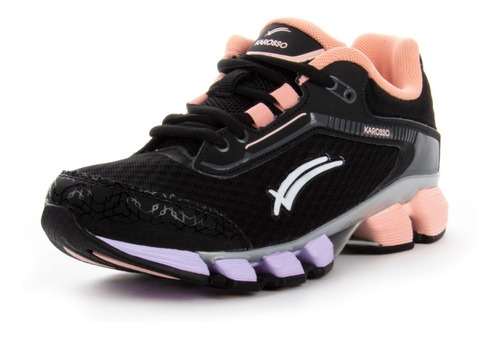Imagen 4 de 6 de Tenis Para Correr Karosso Negro Mauve 6319
