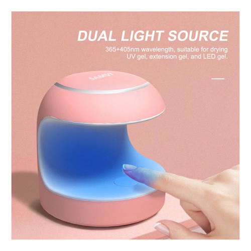 Mini Lámpara De Uñas Uv Led Gel Polish Secador De Uñas