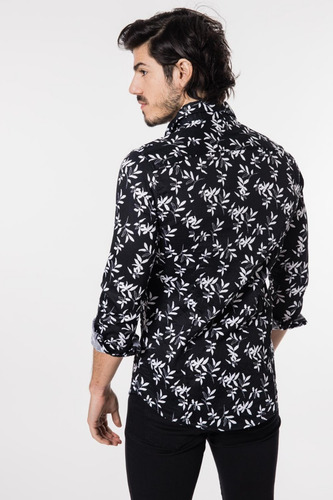 Imagen 4 de 5 de Camisa Tascani Amarita Negro Hombre