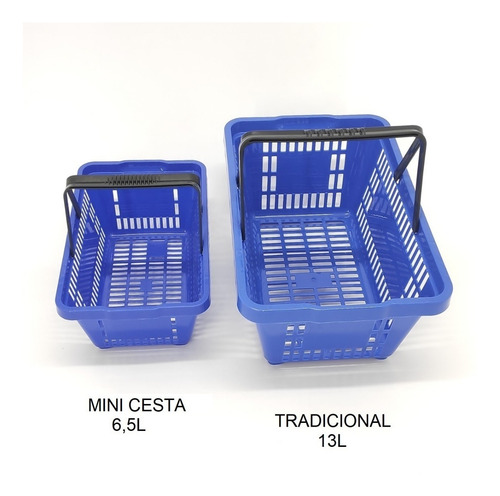 60un Mini Cesta Compras Mercado 6 L