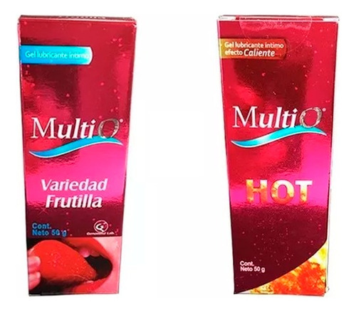 Multio Combo (1 Hot X 50 G + 1 Frutilla X 50 G ) Gel Intimo