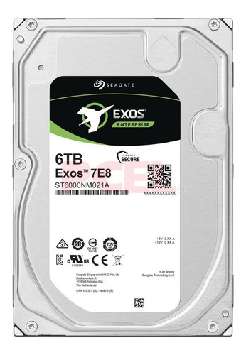 Imagen 1 de 2 de Disco Duro Seagate Exos 7e8 3.5 6tb Sata3 6gbs 256mb 720 /v