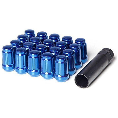 Spline Drive Tuner Acorn Lug Nuts Azul 12x1.25 Acero Fo...