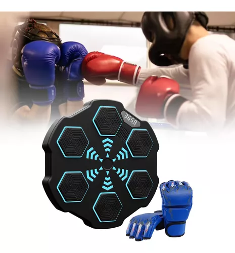 Máquina de boxeo musical, objetivo de pared rítmica, equipo de luz RGB para  y adultos con guantes, máquina de boxeo musical, objetivo de pared Mano  blanca DYNWAVEMX Entrenador de boxeo