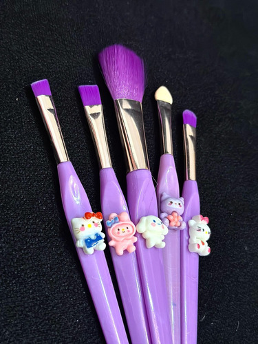 Brocha De Maquillaje Con Dibujos Animados 5pcs X3 Set Surtidos