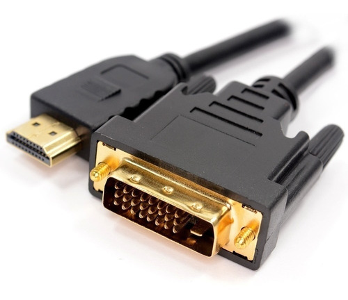 Cable Dvi D A Hdmi 1.5 Mts Oro Filtros P/tv Led Cpu Megasoft