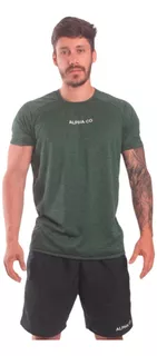 Camiseta Dry Essential Mescla Verde Treino Academia