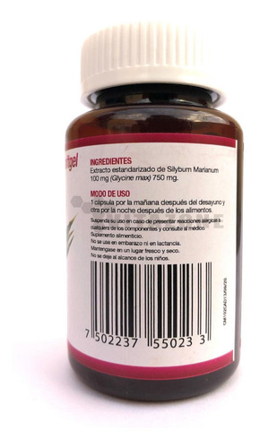 Imagen 2 de 2 de Cardo Mariano 60 Cápsulas De 1200 Mg Green House