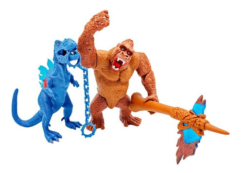 Set Muñecos X2 Godzilla Vs Kong Figuras Blister Juguete