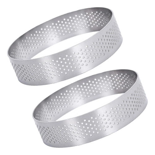 3 Juego De 2 Anillos Para Mousse, Molde Perforado 10cm