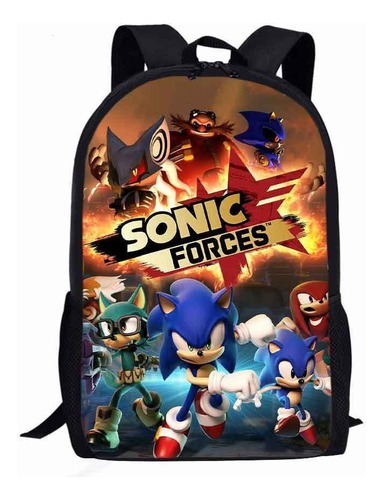 Mochila Infantil Con Dibujos Animados Sonic, Bonita Mochila