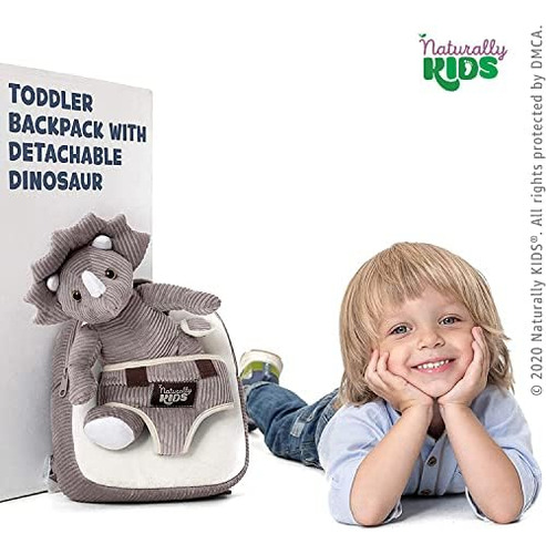 Naturally Kids Mochila Pequeña De Dinosaurio, Juguetes De De