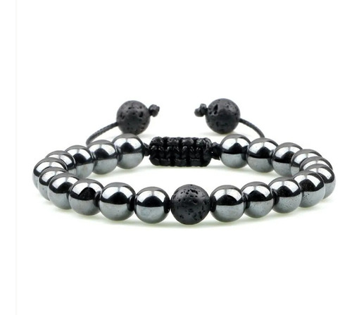 Pulsera Hematite Volcánica Ojo De Tigre Unisex