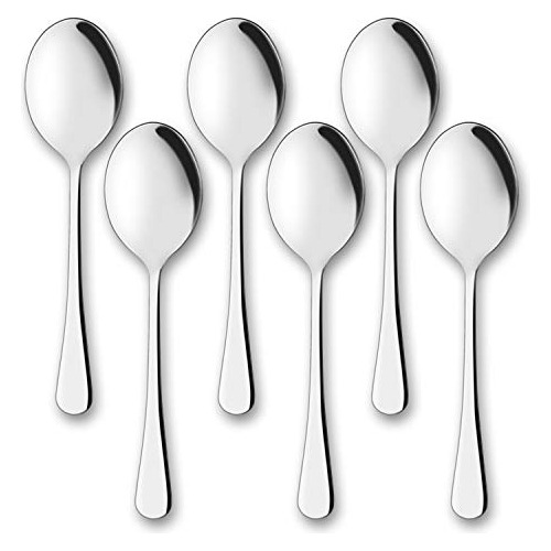 Serving Spoons, 6 Pieces Xlarge 9.8 Inches Stainless St...