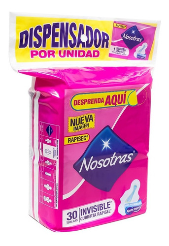 Toallas Nosotras® Invisible Rapigel - Unidad a $720