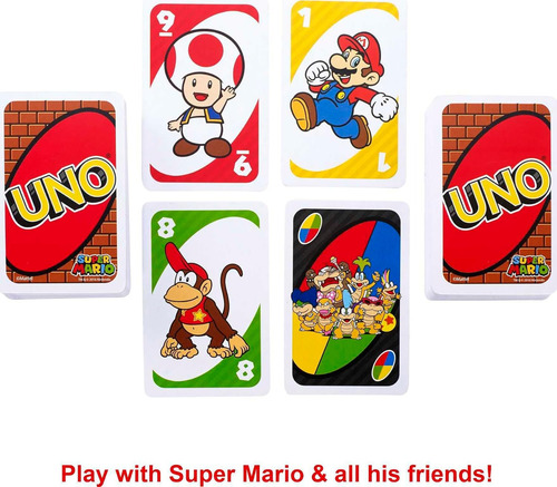 Mattel Games Uno Super Mario Juego De Cartas, Videojuego De