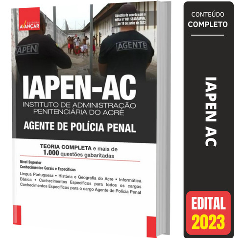 Apostila Concurso Iapen Ac - Agente De Polícia Penal