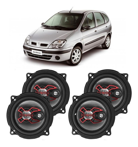 Kit Alto Falante Renault Scenic 2001 A 2010 Bravox 200w Rms