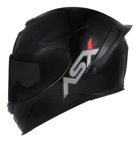 Capacete Asx Eagle Racing Solid Preto Brilho + Viseira Fumê Tamanho do capacete 58-M