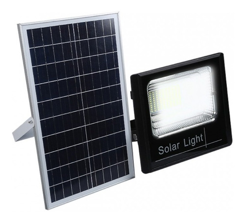Lampara Reflector Solar 40w Para Exteriores Con Panel Ip67