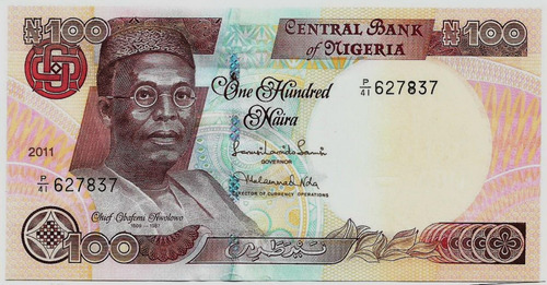 Fk Billete Nigeria 100 Naira 2011 Excelente Sin Circular 