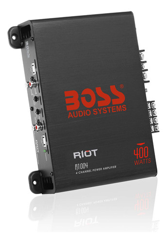 Boss Audio R1004 Amplificador Clase A/b, Rango Completo, 4 Canales, Riot 400 W