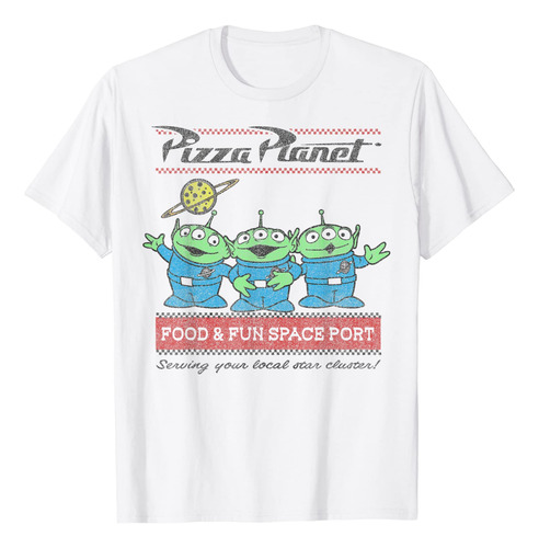 Camisas Pizza Planet Aliens Para Hombre Talla S