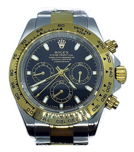 Reloj Daytona Acero-oro-negro  16503-04 Con Estuche
