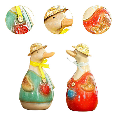 2x Estatuas De De Cerámica Figuras De Animales Lindas