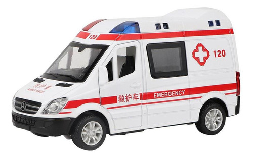 1:36 Ambulancia De Rescate Hospitalario Diecast Modelo De Al