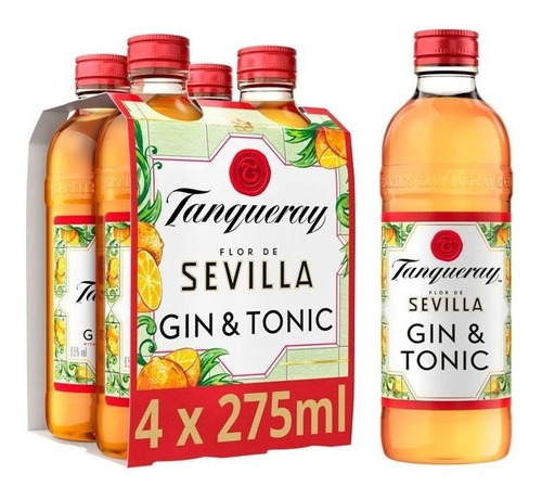 Tanqueray Gin Flor De Sevilla 275 Ml - 4 Unidades