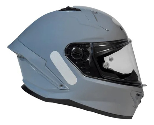 Capacete Gp Tech Pilot Mono Metalizado Cinza Cinza-claro Monocolor 56
