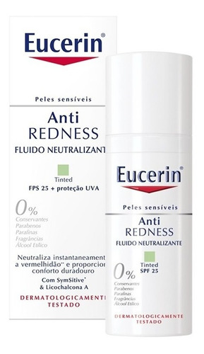  Creme Facial para Vermelhidão Fluido Neutralizante Antiredness FPS 25 50ml Eucerin