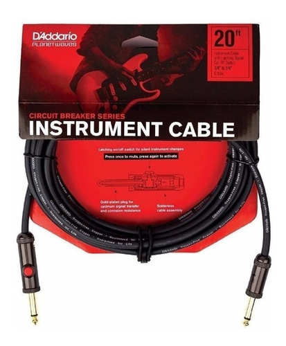 Cable Instrumento Pw-agl-20 6 Metros Interruptor Plug Plug
