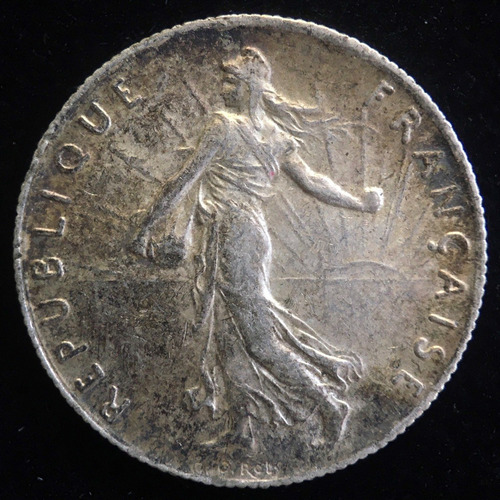 Francia, 50 Centimes, 1917. Plata. Casi Sin Circular